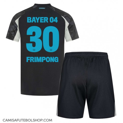 Camisa de time de futebol Bayer Leverkusen Jeremie Frimpong #30 Replicas 3º Equipamento Infantil 2024-25 Manga Curta (+ Calças curtas)